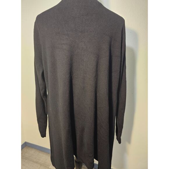 Whisper Knit By Louis Dell'Olio Womens Black Cardigan and Short Sleeve Sweater L - Picture 3 of 7